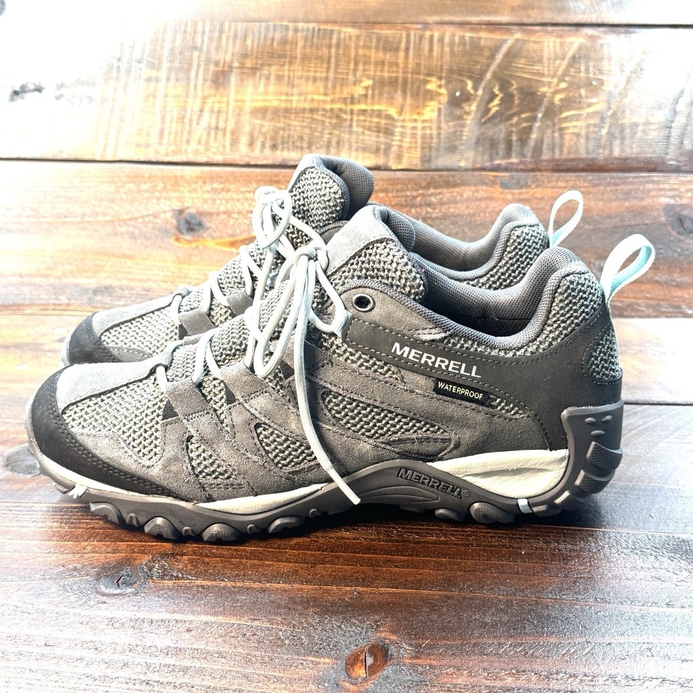 Merrell Alverstone Storm Gray Hiking Shoes UNISEX Womens‎ Size 11 Mens 9.5 NWOT - Picture 2 of 12